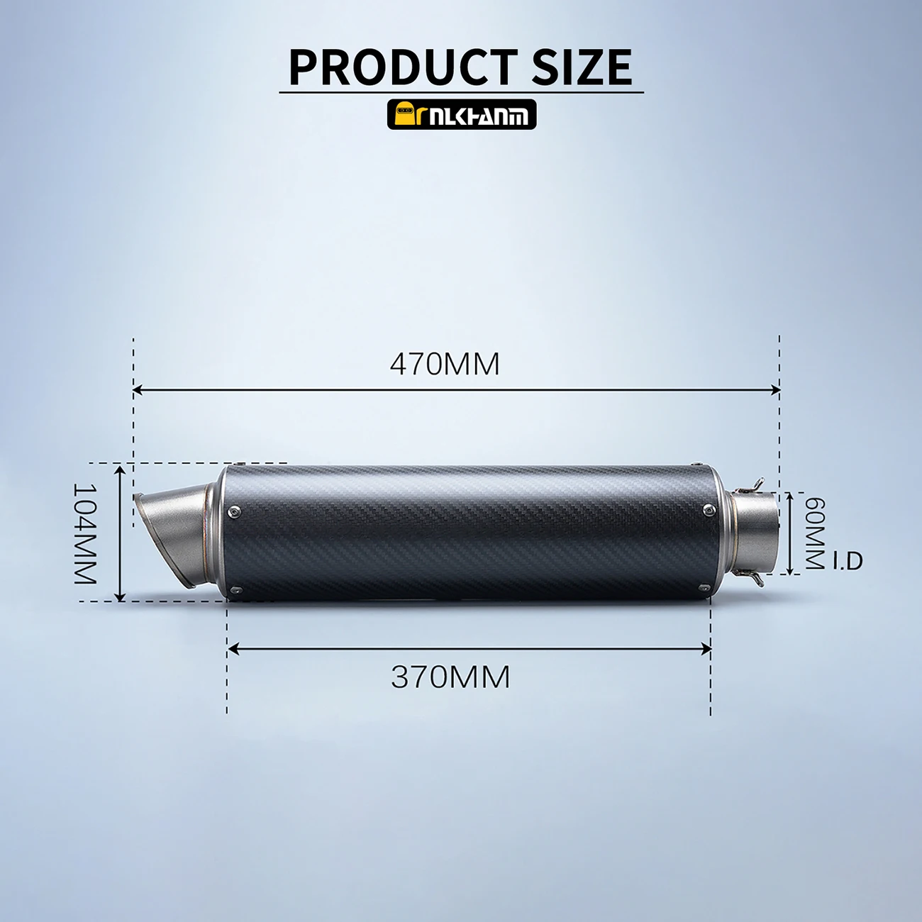 نظام عادم الدراجة النارية العالمي 60 مللي متر كاتم صوت SC للهروب المعدل لـ zx6r ninja400 mt07 R6 cbr250 gsx600 750 #4