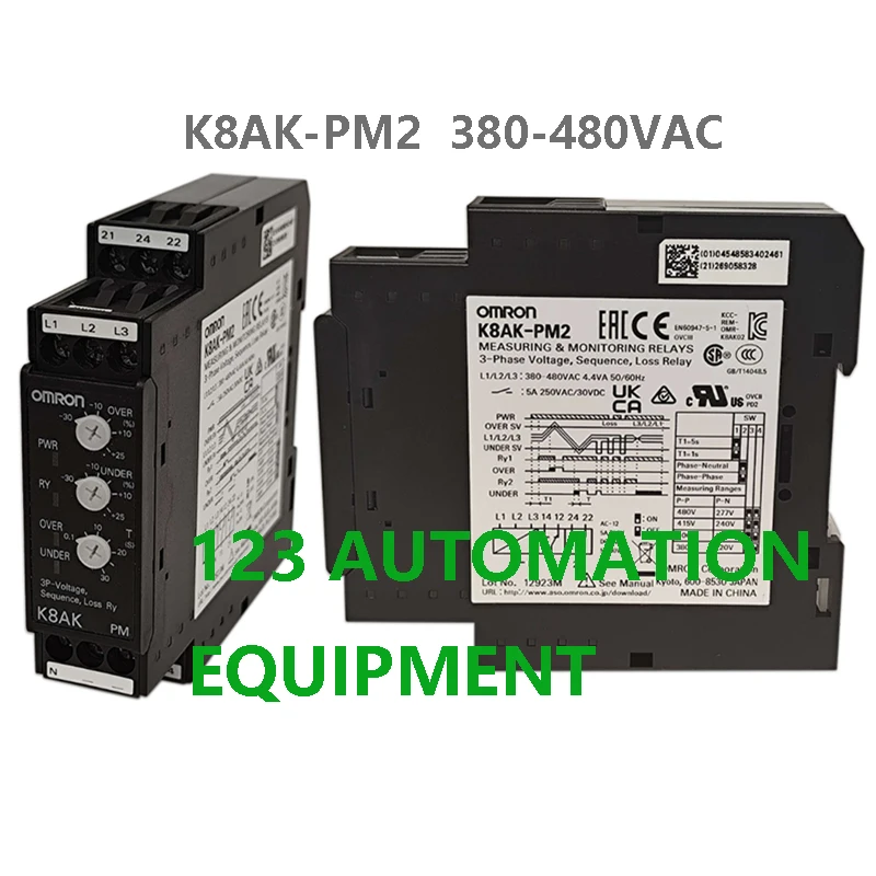 Authentic New Omron K8AK-AS2 LS1 TH11S PA2 PM2 PW2 PH1 PM1 Relays Monitoring Relay view 4