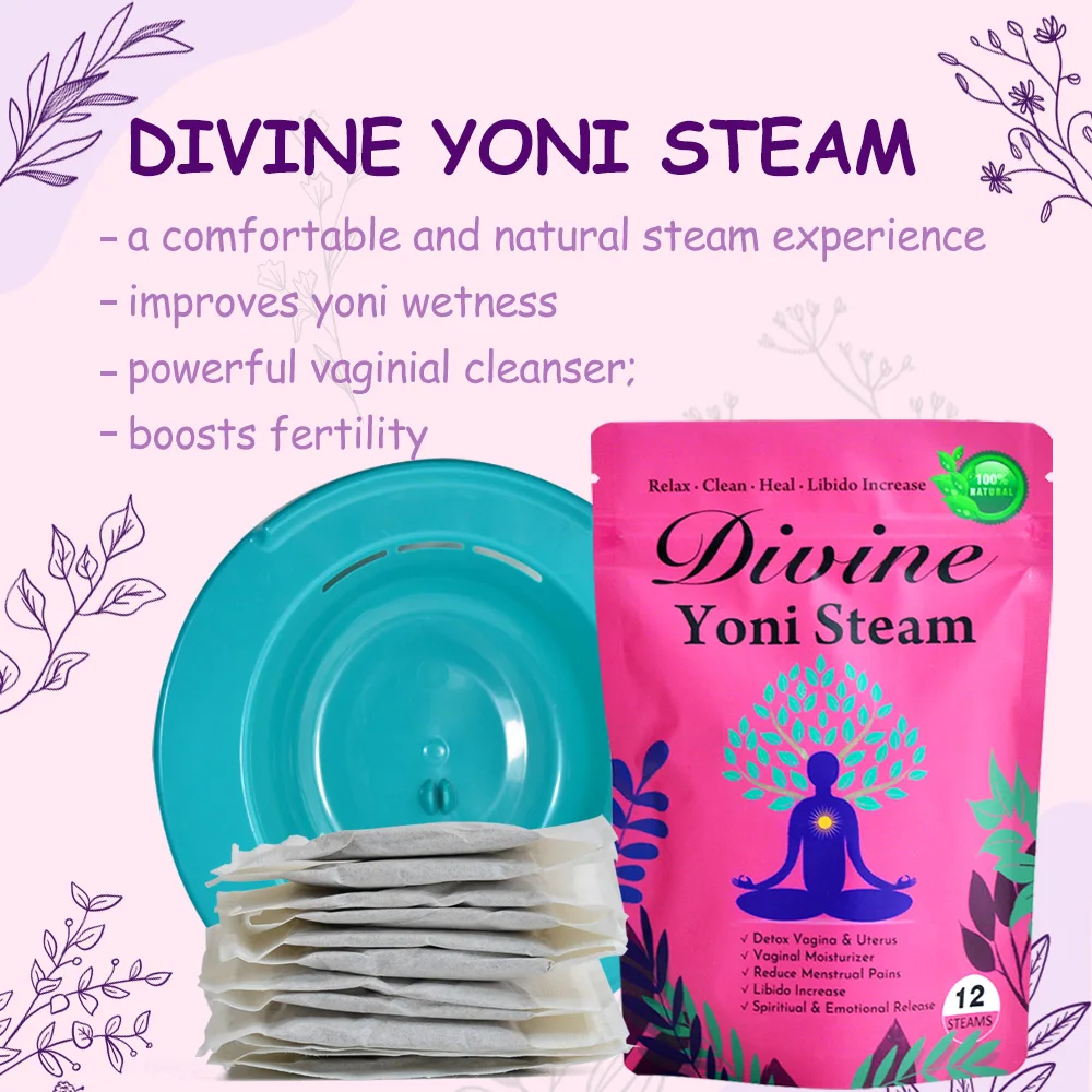 2x12 Pcs Divine Yoni Steam Herbs Detox Uterus Vaginal Moisturizer Fertility Boost Luxury Vagina Douche Powder Tea Odor Remove