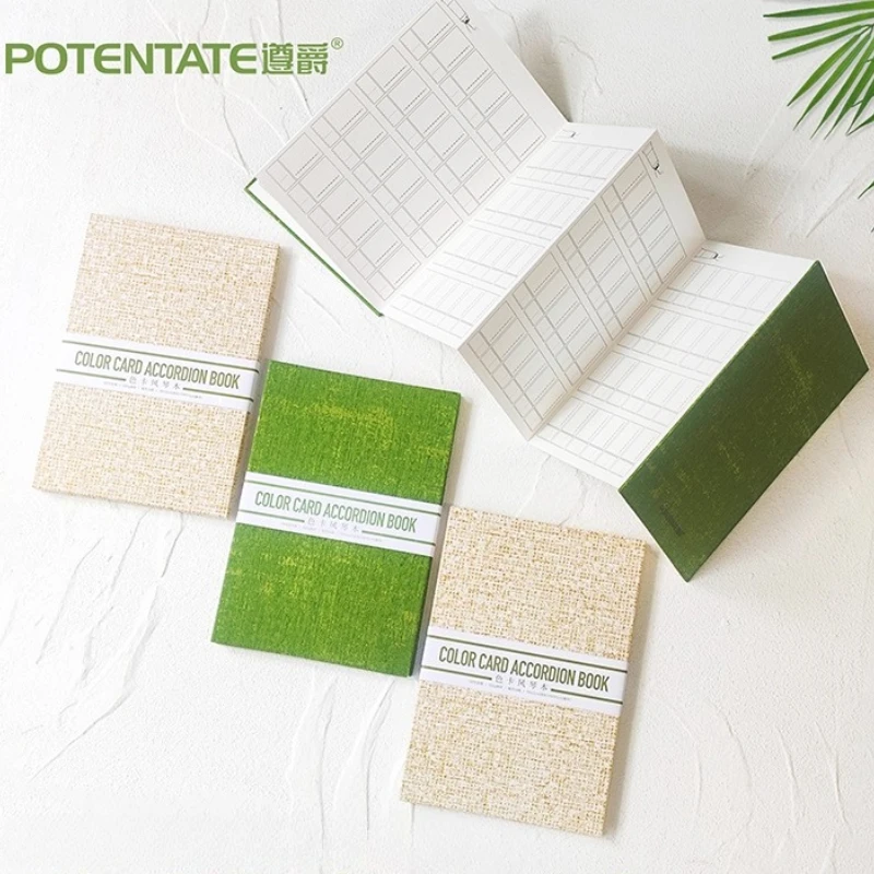 

POTEN TATE Organ Book Watercolor Paper Fine Lines Color Card 300g Folding Blank Painting Special Color Card Book Art Supplies