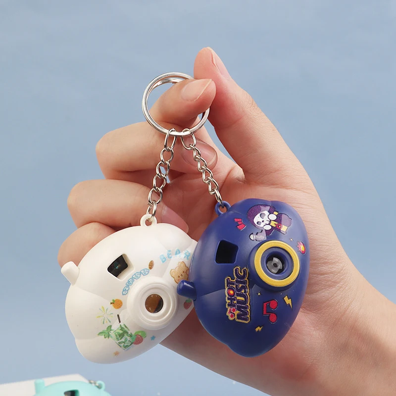 Creative Cute Cartoon Mini Camera Slideshow Light Projector Keychain Children's Toy Bag Pendant Accessories view 2