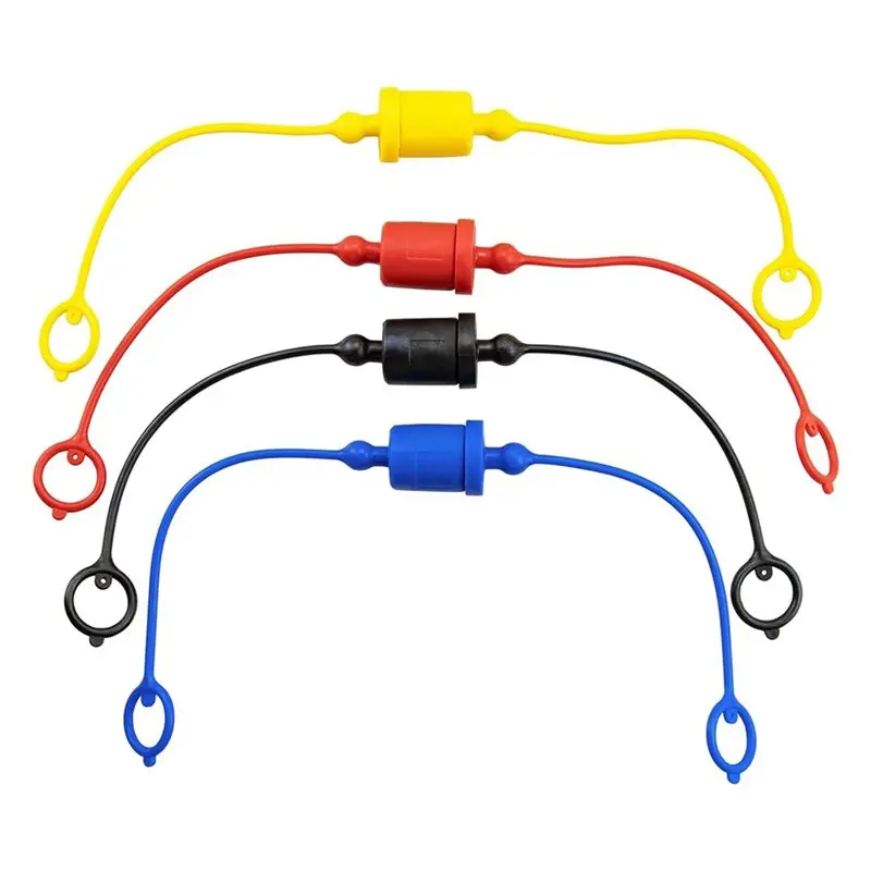 YANA50I 8 Sets Hydraulic Quick Coupler Male Dust Cap And Female Plug Cover, Rubber Dust Caps/Plugs(ISO-A 3/8Inch)
