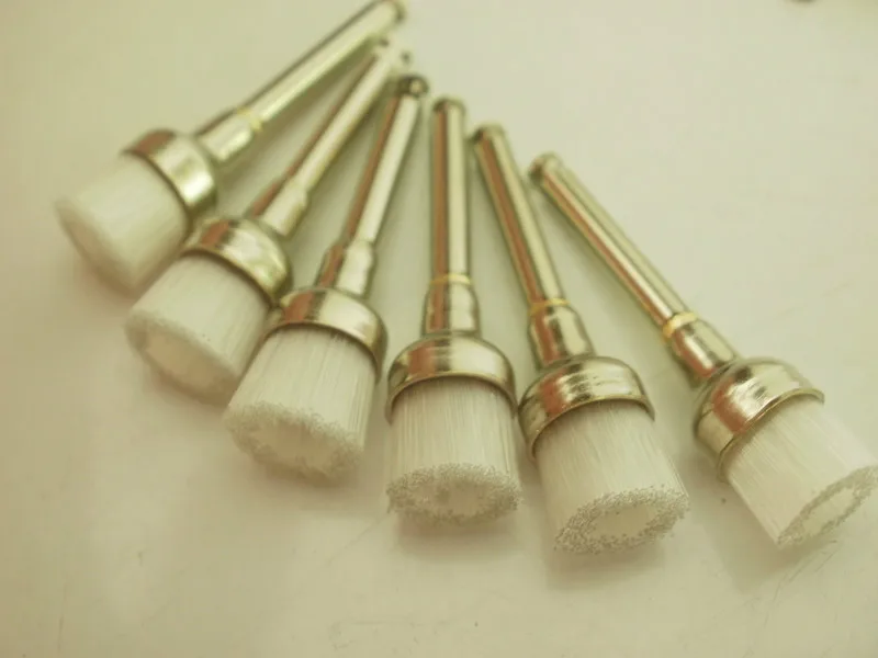 

1000PCS Dental Polishing Brush Latch style flat bowl white nylon prophy brush Dentist Prophylaxis nylon brush PB370