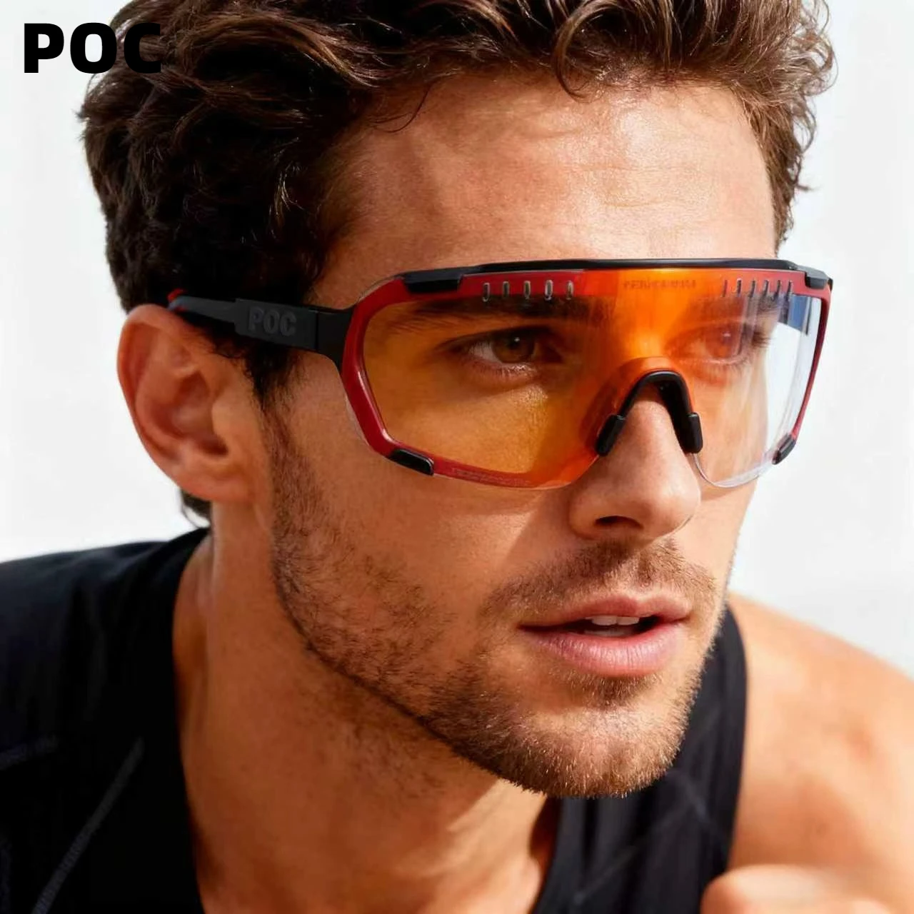 

POC DEVOUR Cycling Outdoor Athletic Glasses.Intelligent photo-sensitive color-changing anti-wind and anti-sand sports sunglasses