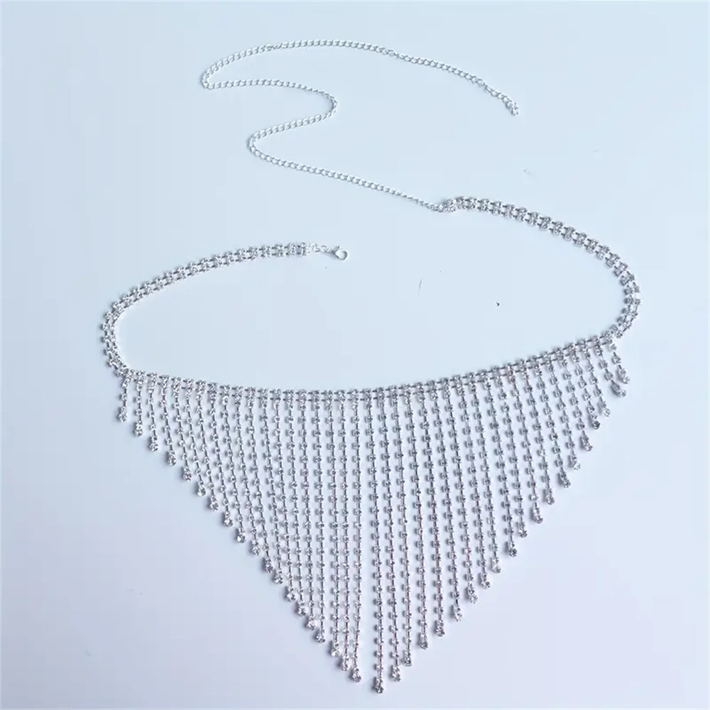 مثير كريستال شرابة ثونغ السراويل سلسلة بيكيني للشاطئ موضة مجوهرات للجسم مثير اللباس الداخلي سلسلة لامعة سلسلة الجسم الطرف