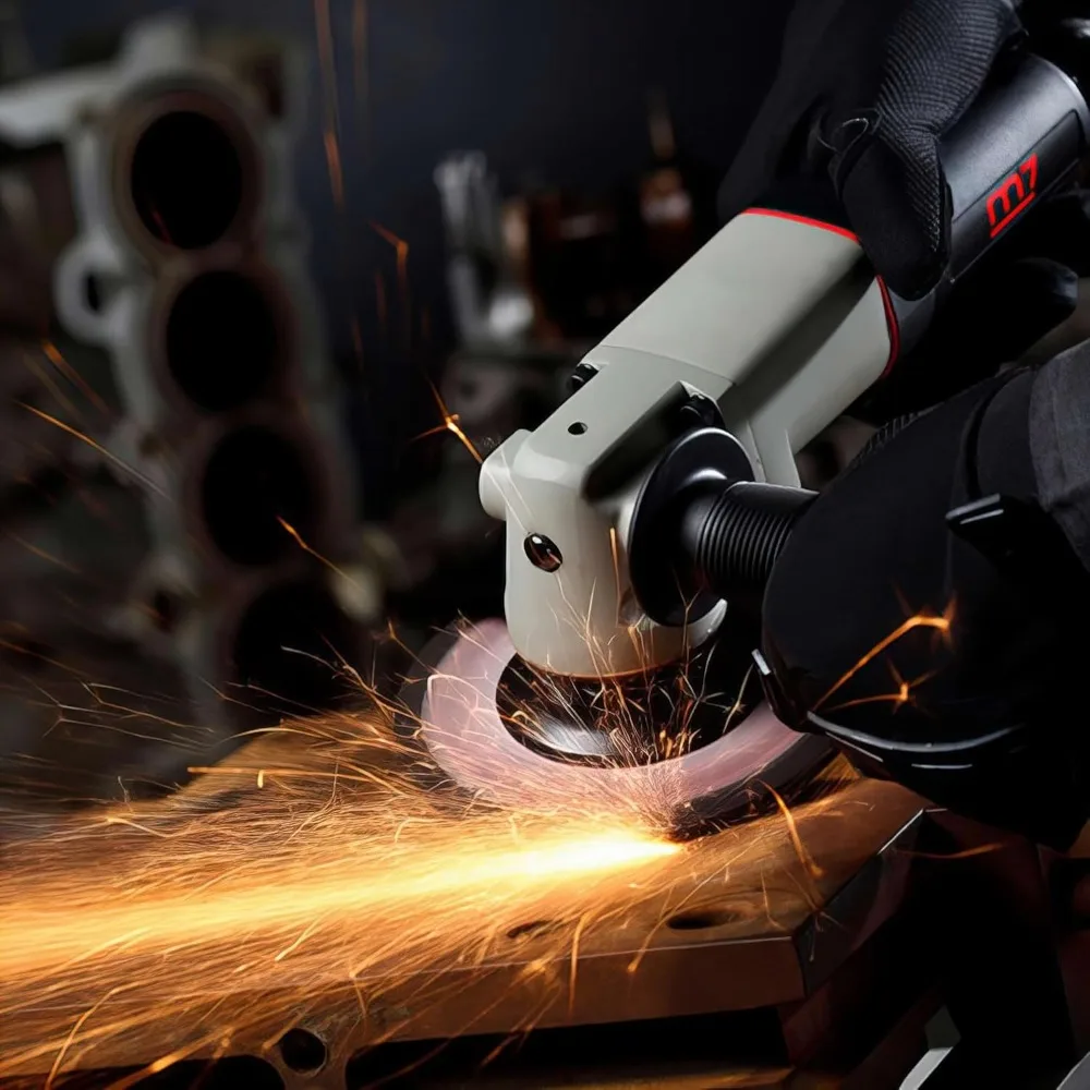 Industrial Grade 7-Inch Air Angle Grinder with High Torque for Heavy-Duty Applications