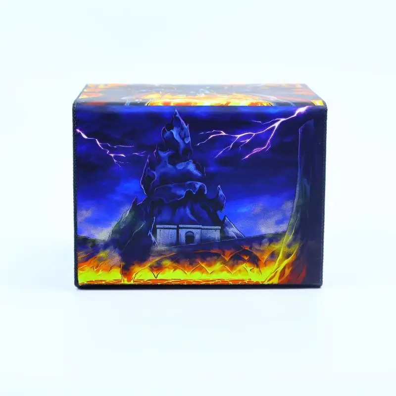 Yu Gi Oh Cards Box Dark Supremacy Anime Game Opcg Tcg Ptcg Trading Card Storage Box Diy Pu Collection Card Box 100+