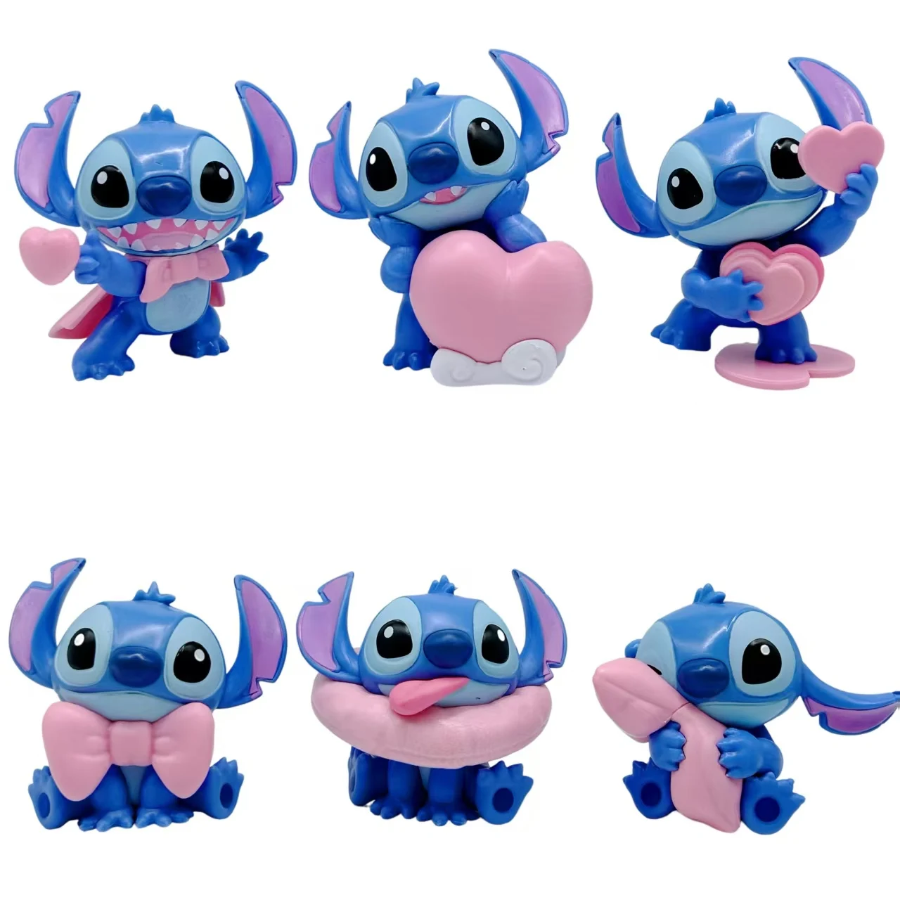 Disney Stitch Sweet Pink Series trendy speelgoedpop voor decoratie Verjaardagscadeau Actiespeelgoedfiguren Collectible Garage Kit