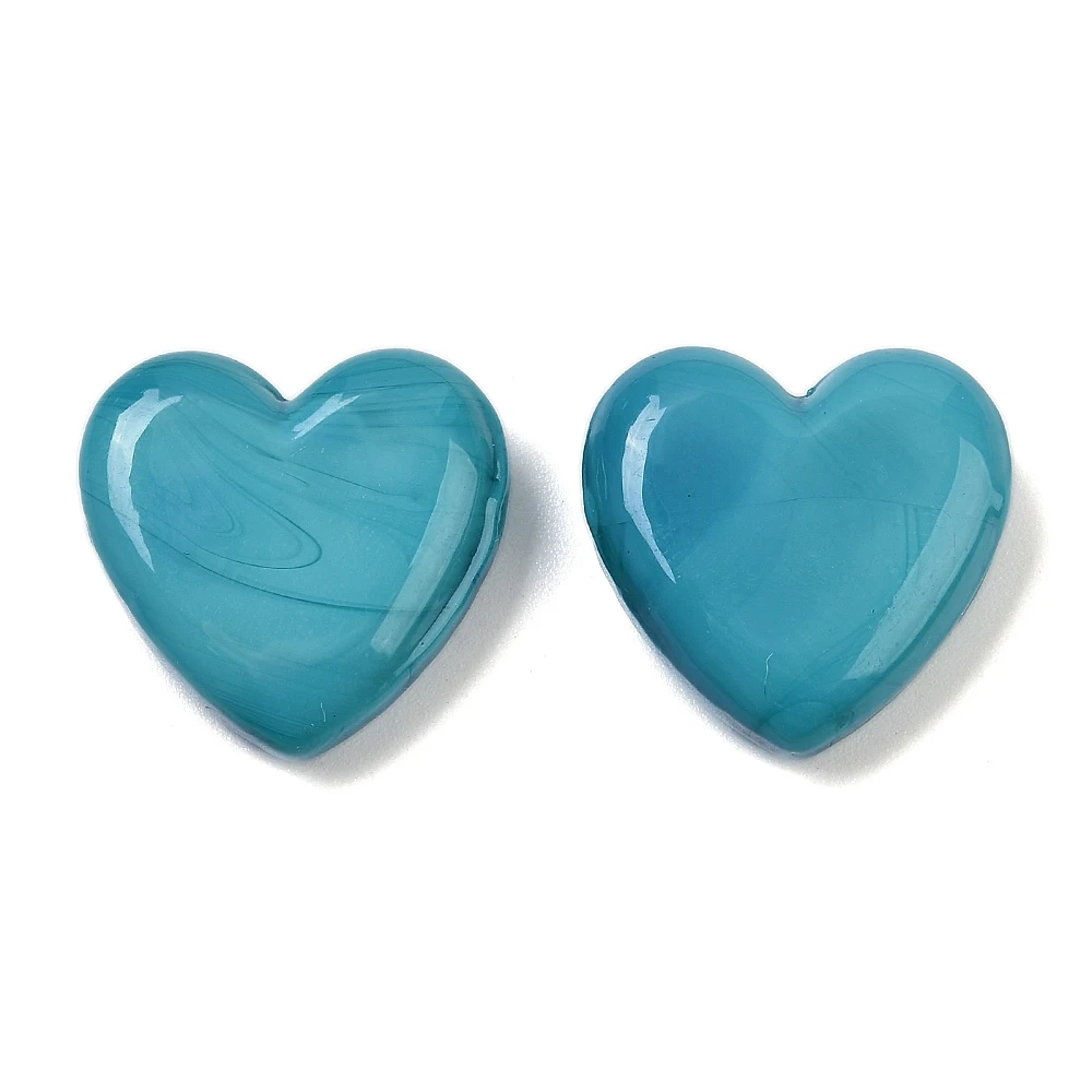 10 Stück handgefertigte mehrfarbige Herz-Glasperlen aus Lampwork-Glas, Valentinstagsgeschenk, 19–20 x 6,5–7 mm für die Herstellung von DIY-Schmuck – Detail 28