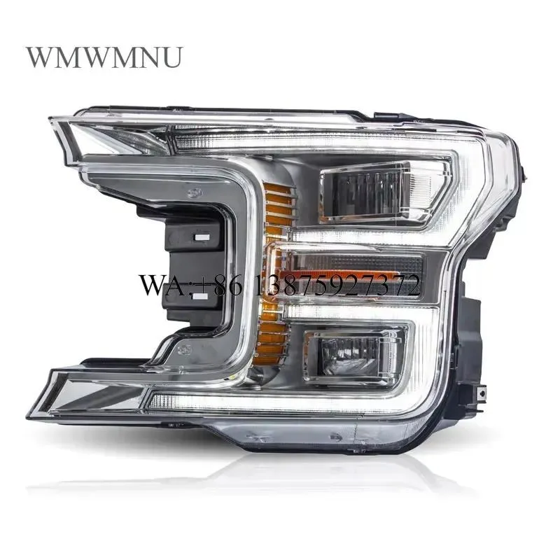 Wmwmnu for Gexune Sequential Turn Signal Full LED Headlights for F150 2018 2019 Lobo Head Lamp