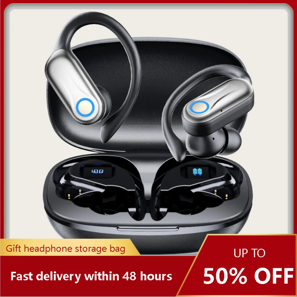 

AI translation earphones in ear hanging TWS noise reduction, ultra long battery life, anti drop running bluetooth headphones