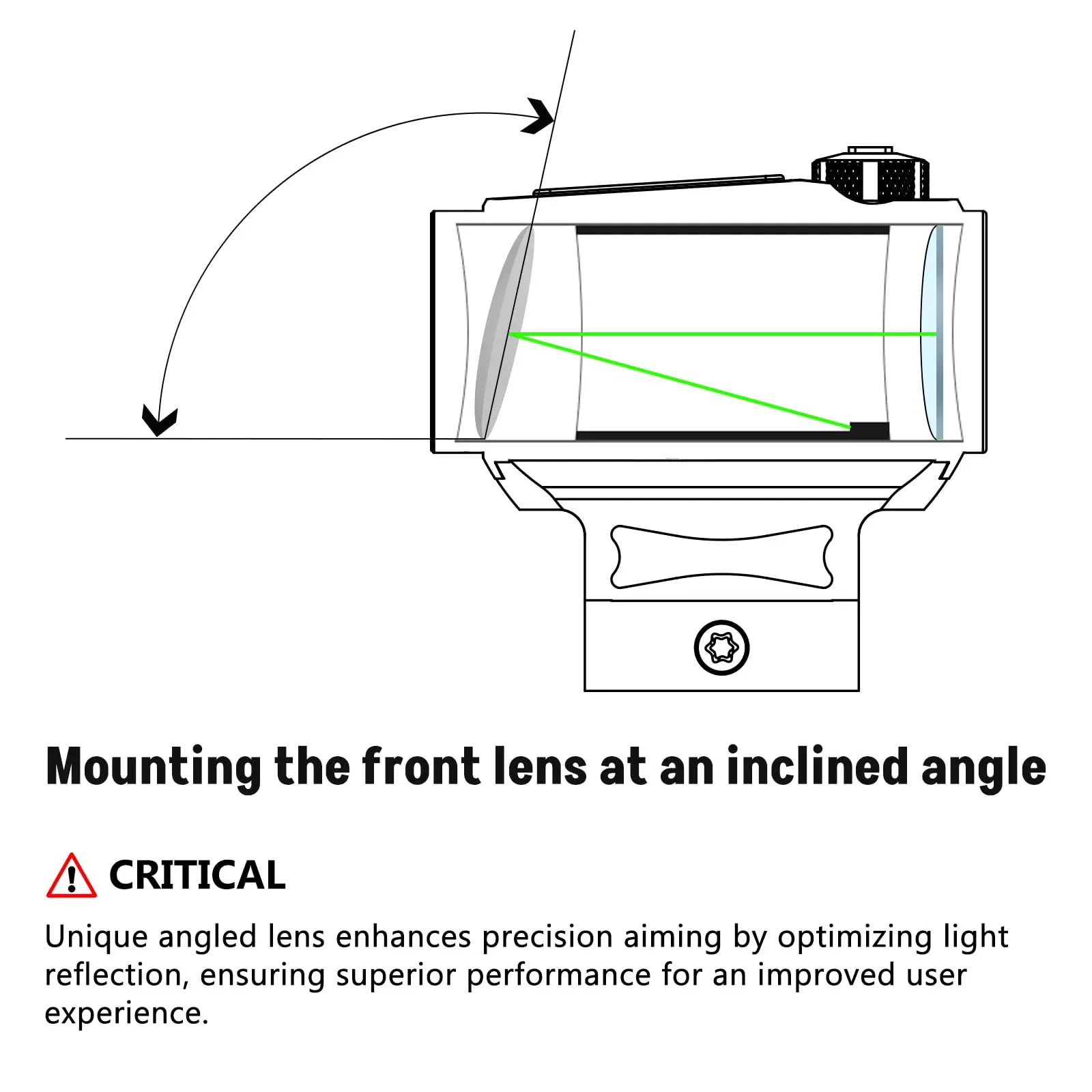 MidTen 3 MOA Green Dot with Motion Awake Optics Shockproof Waterproof IPX7 Absolute Co-Witness 10 Brightness Settings