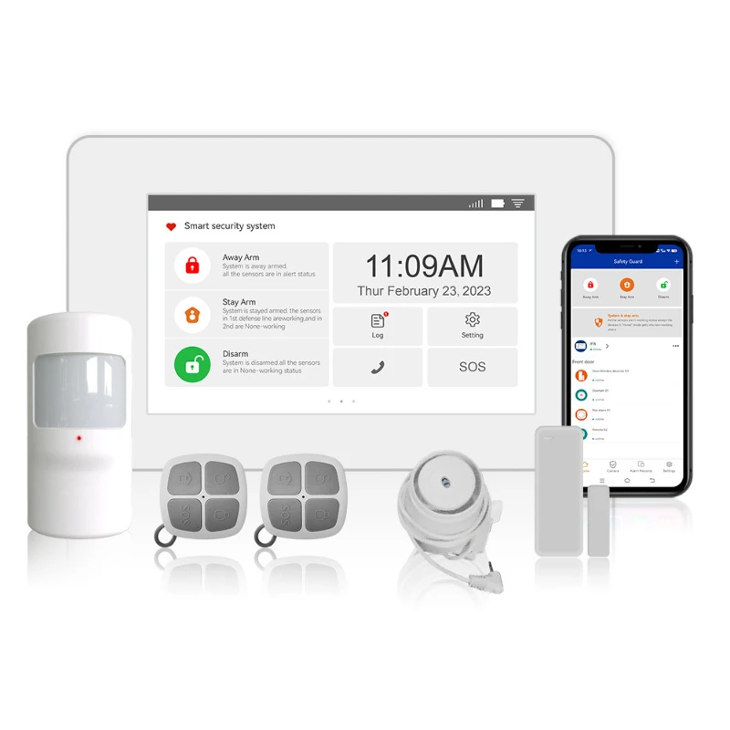 Home burglar alarm 4G/WiFi/GSM alarm system APP alarm with platform management