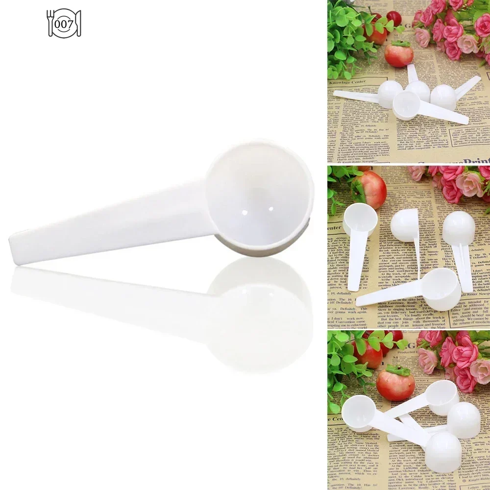 5/10pcs/set 10ml 5g Reusable Food Grade Spoon Plastic Measuring Scoop PP Measure Spoon Milk Coffee Teaspoon Milk Powder Kitchen