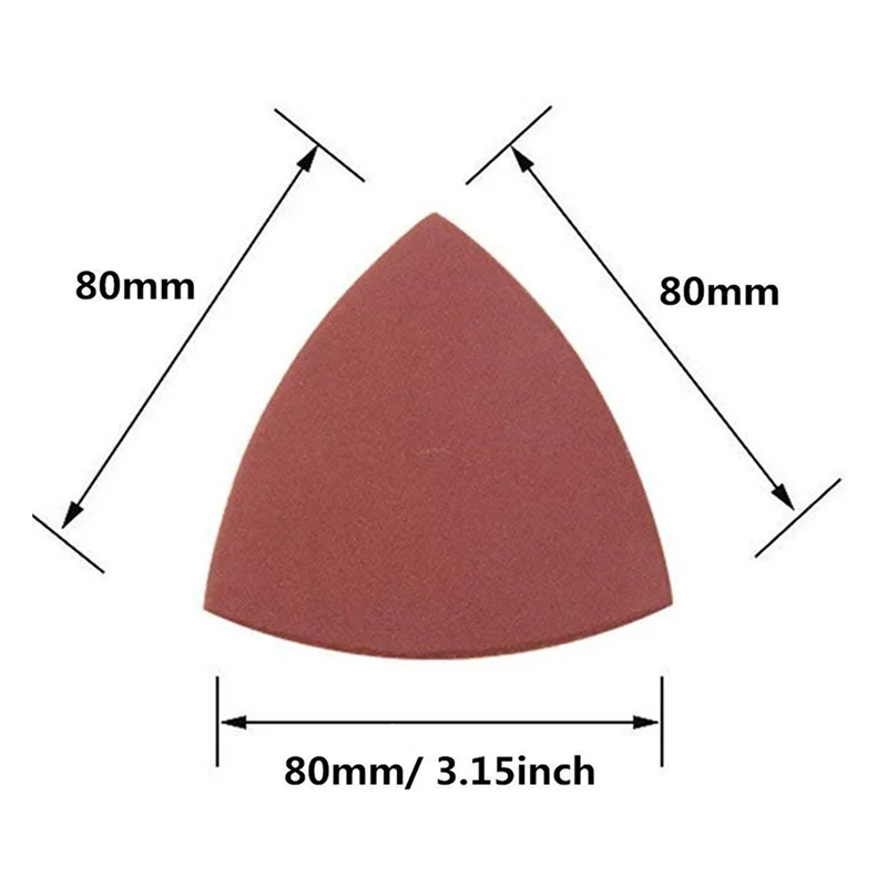 GTBL 180Pcs Triangular Hook And Loop Triangle-Sandpaper, Fit 3-1/8 Inch Oscillating Multi Tool Sanding Pad