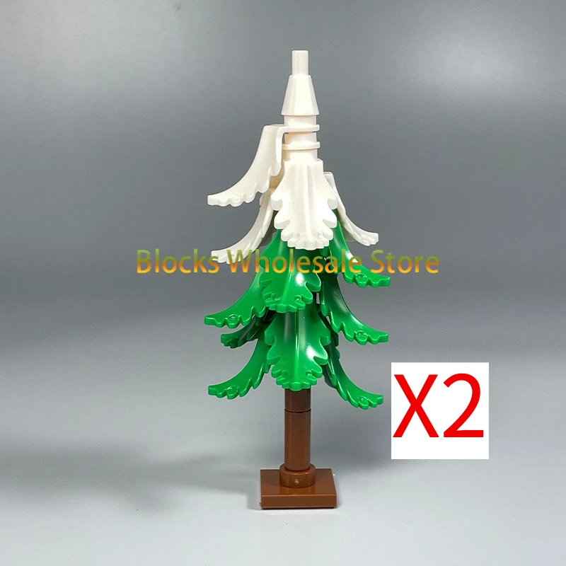 MOC Weihnachten Geschenk Montage Spielzeug Kleine Partikel Bausteine Weihnachten Baum Tanne Baum Szene Desktop Ornament