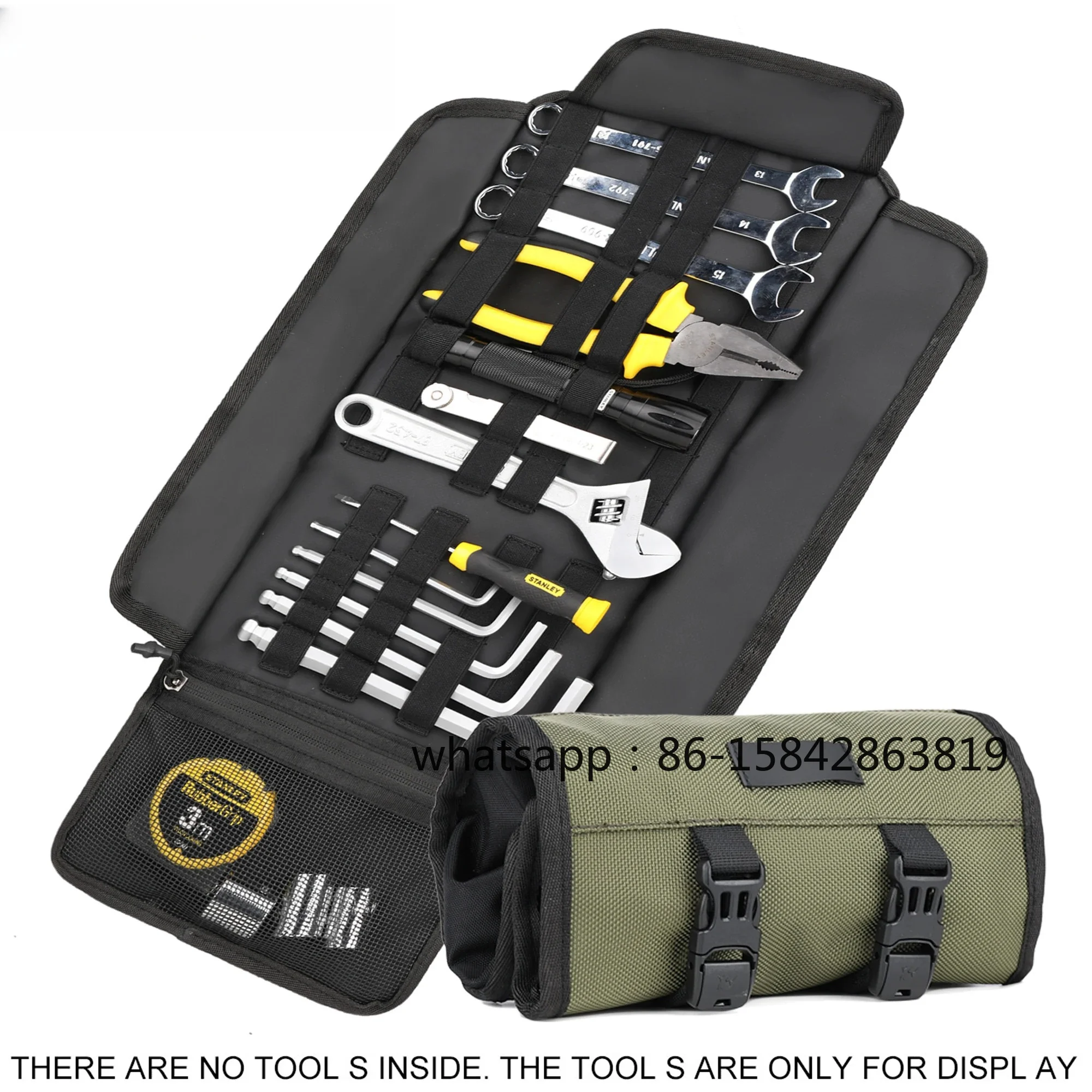 Motorcycle Tool Roll Bag Portable Motor Saddlebags Side Tool Storage Bag Pouch Outdoor  Travel Repair Working Tool