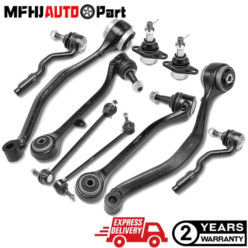 10x Front Control Arm & Stabilizer Bar Link & Tie Rod End for BMW X3 2007-2010