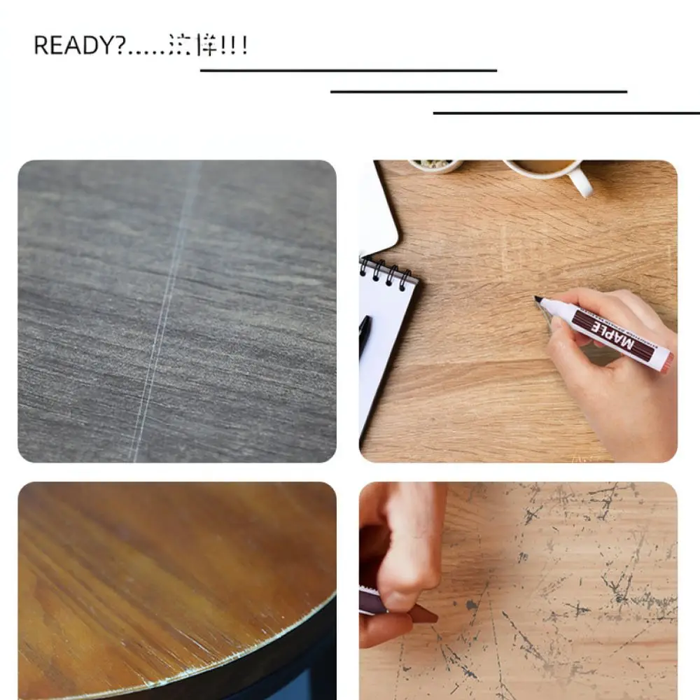 Aiye Wood Furniture Scratch Remover Pen For For Floor Cabinet Table Touch Up Marker Restoration Tool Quick Drying