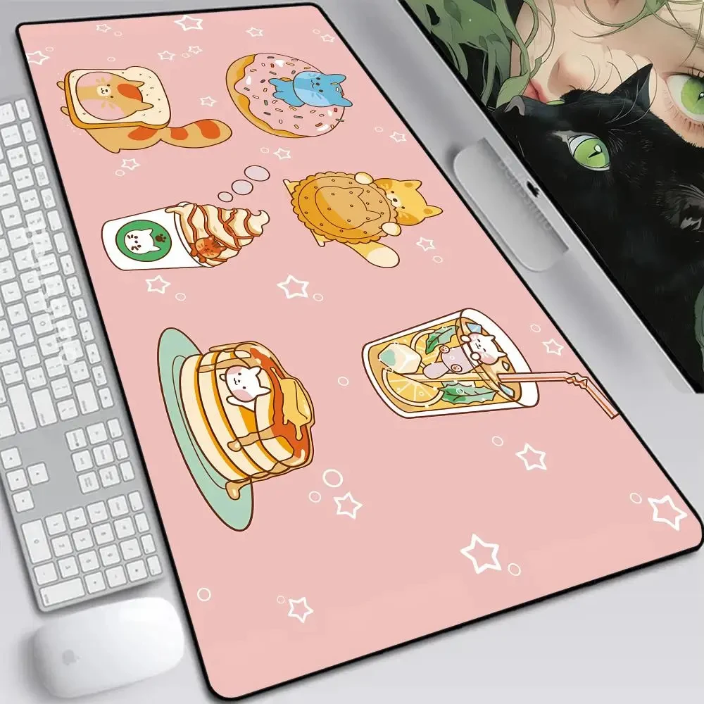 

Cute Dog Mouse Pad Kawaii Cat Large Pink Mouse Pad Xxl 900x400mm Desk Mat Non-slip Keyboard Rubber Mouse Pad Large Keyboard Pad