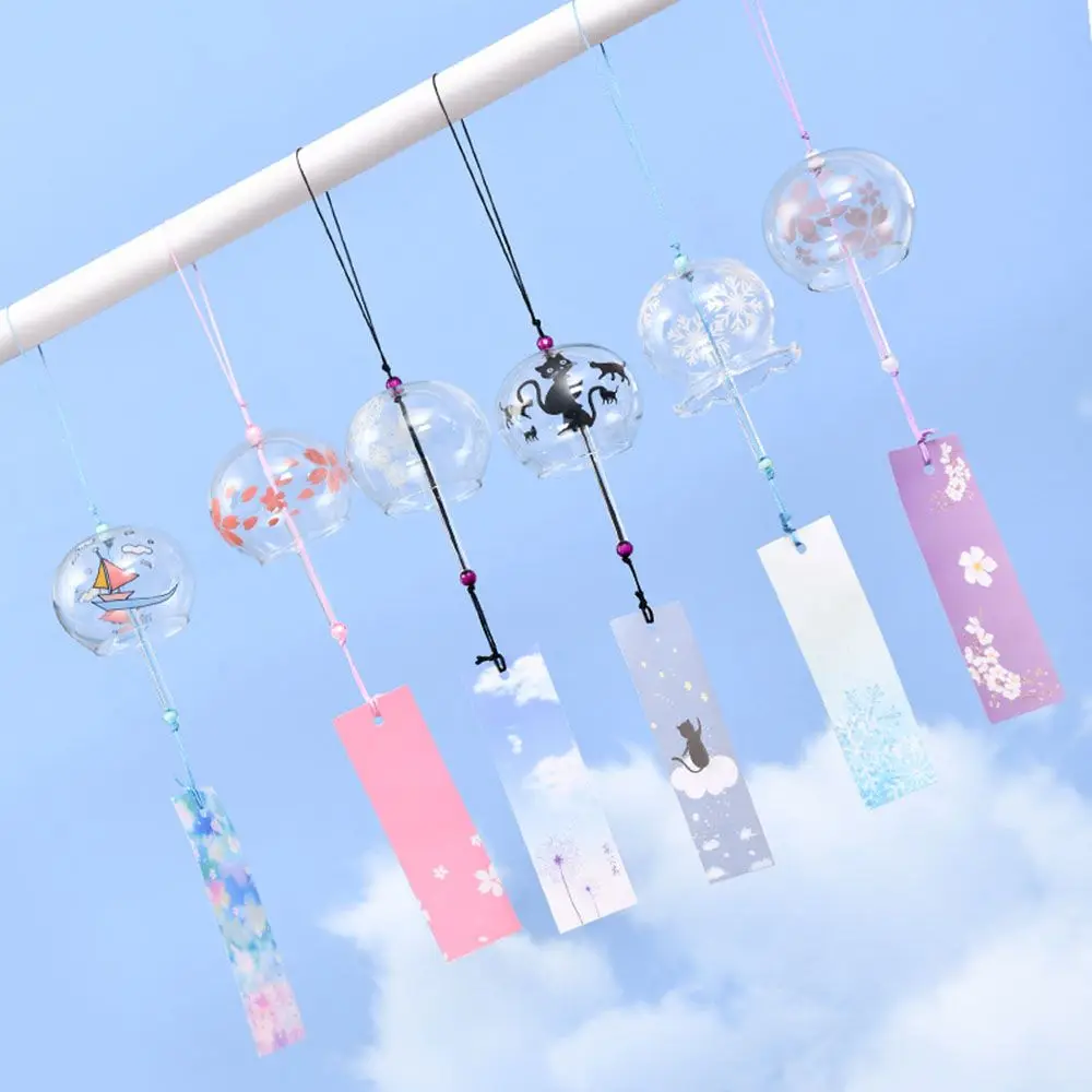 1PC Wind Bell Japan Wind Chimes Handmade Glass Furin Spa Kitchen Office Decor japanese room decor For Home Decoration Party