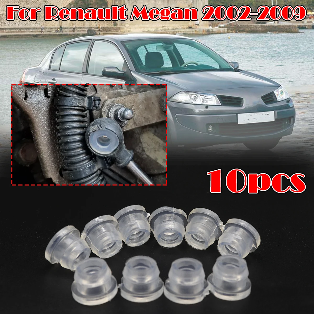

10Pcs For Renault Megan 2002-2009 Gear Shift Cable Bushing Gearbox Pull Head Lever Line Rubber Sleeve Transfer Case Retainer