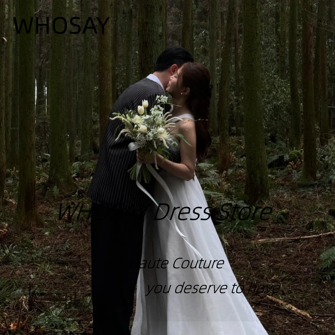 WHOSAY Wedding Dresses 2024 Big Bow Sexy Back Vestidos De Novias Photos Shoot Korea Girls Formal Occasion Bridal Gowns