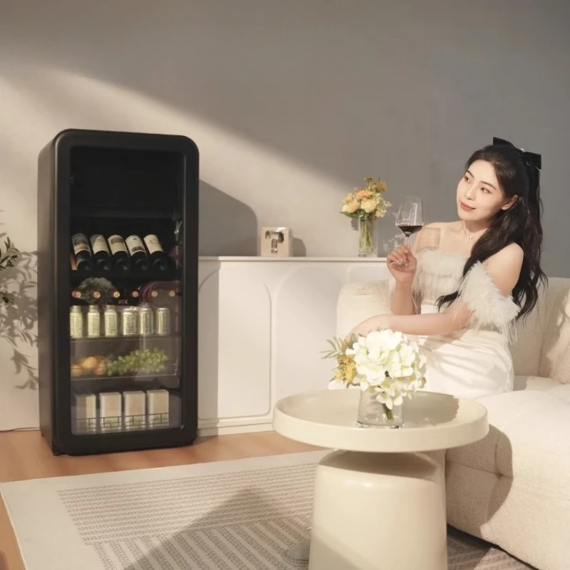

Wine cabinet Constant temperature and humidity cabinet Household tea embedded living room Ultra-thin small ice bar refrigerator