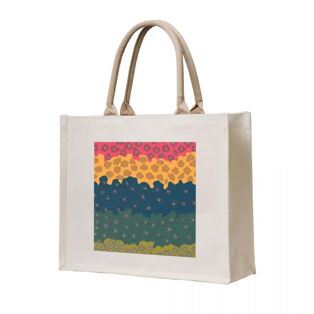 

Sunset layered flowers Tote Bag Large bags for women bags luxury women female bag shopper bag women canvas