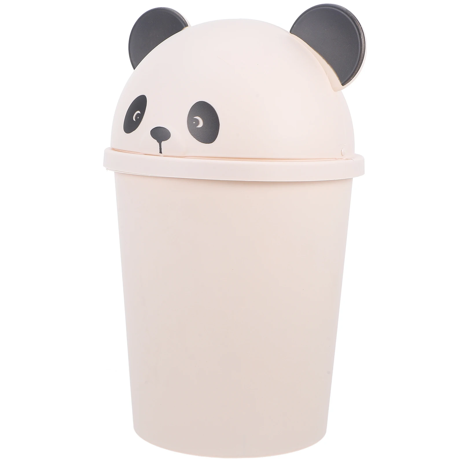 

Panda Trash Can with Lid Large Capacity Indoor Outdoor Garbage Bin for Bathroom Kitchen Office Space Saving Odor Control Design