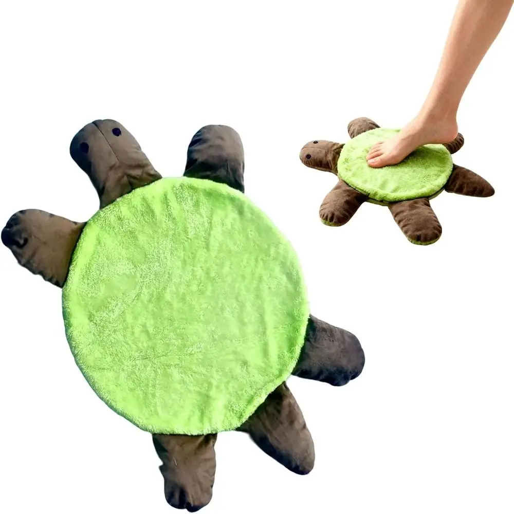 هدية إبداعية على الوجهين ممسحة قدم السلحفاة الأرضية قابلة للغسل وقابلة لإعادة الاستخدام ممسحة أرضية السلحفاة على شكل سلحفاة ممسحة بدون استخدام اليدين