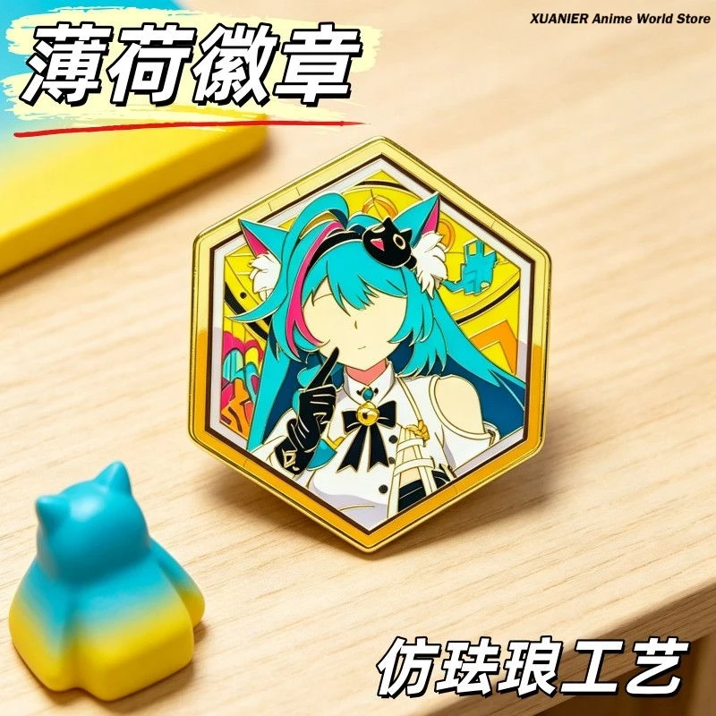 

Original Game Neverness to Everness Mint Metal Badge Brooch Pin Present Anime Collection Pendant Bedge Itabag Clothes Ornament