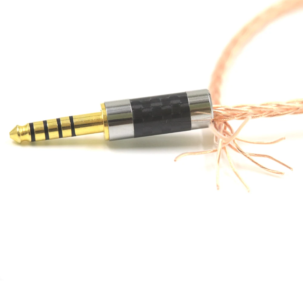 シングルクリスタル銅4.4mmのバランスの取れたオス-メスオーディオアダプター4.4,ケーブル4.4オスからオスのアダプター