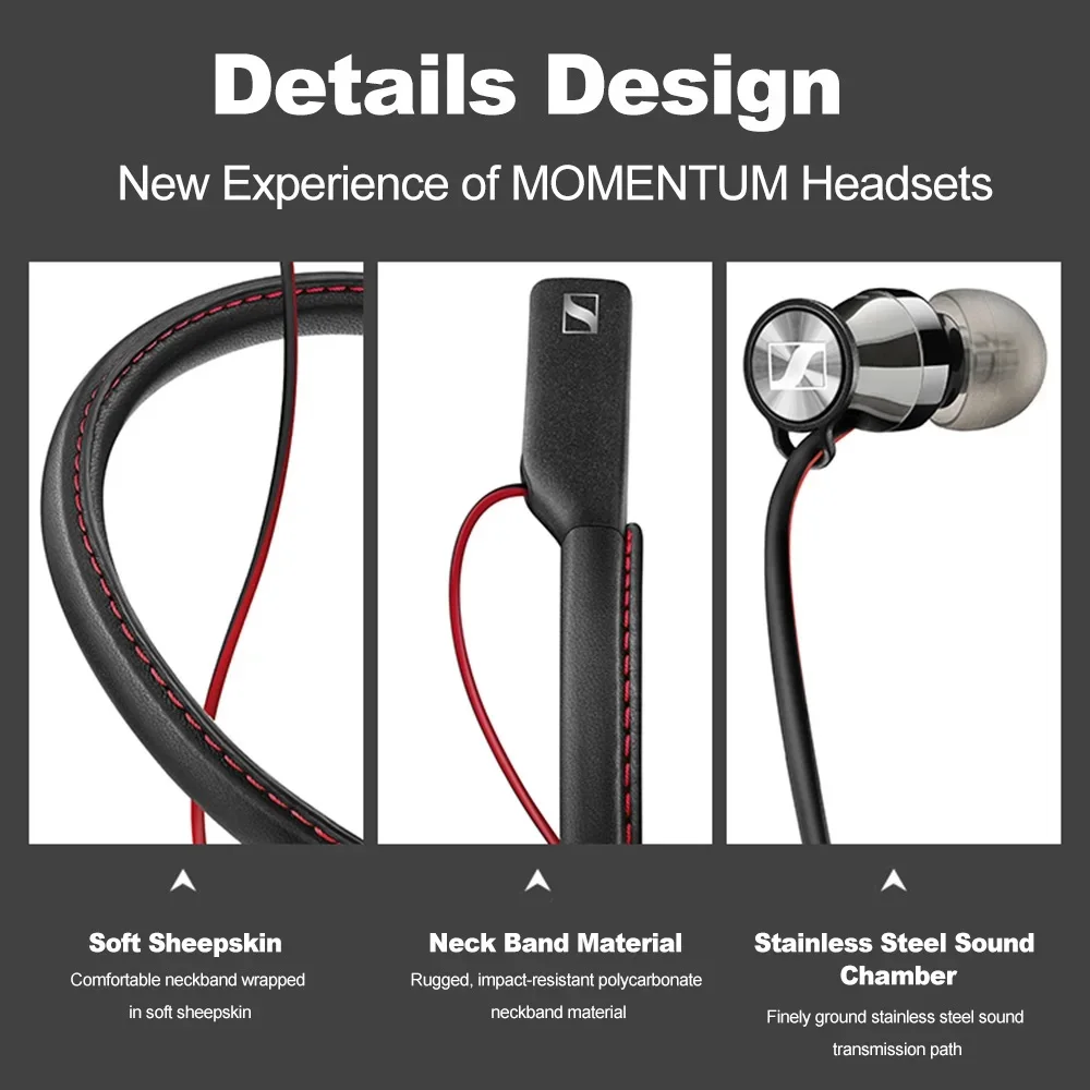 100% Original SENNHEISER Momentum In-Ear Wireless Bluetooth Earphone Sport Headset Noise Canceling Earbuds NFC Headphone