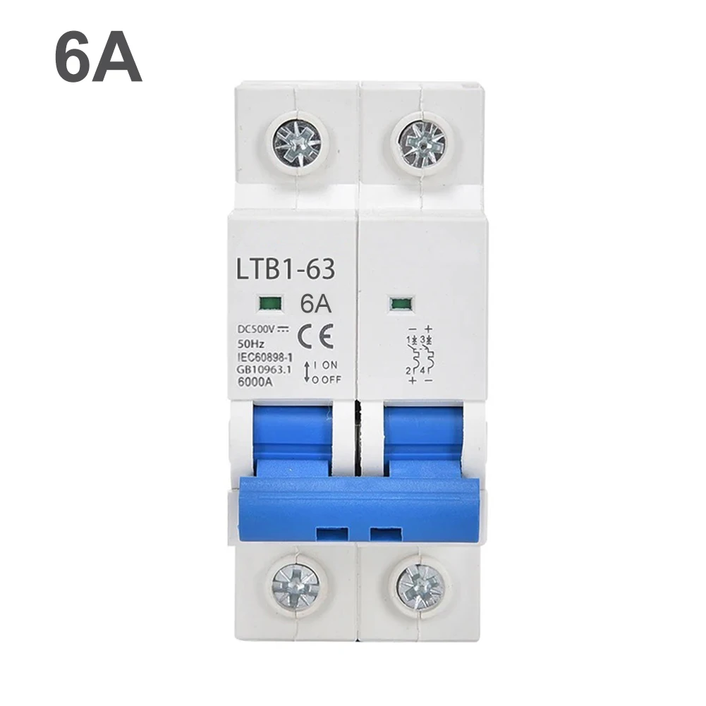DC 1000V Circuit Breaker for Solar Energy Systems Overload Protection Switch Offering Rated Currents from 6A to 63A