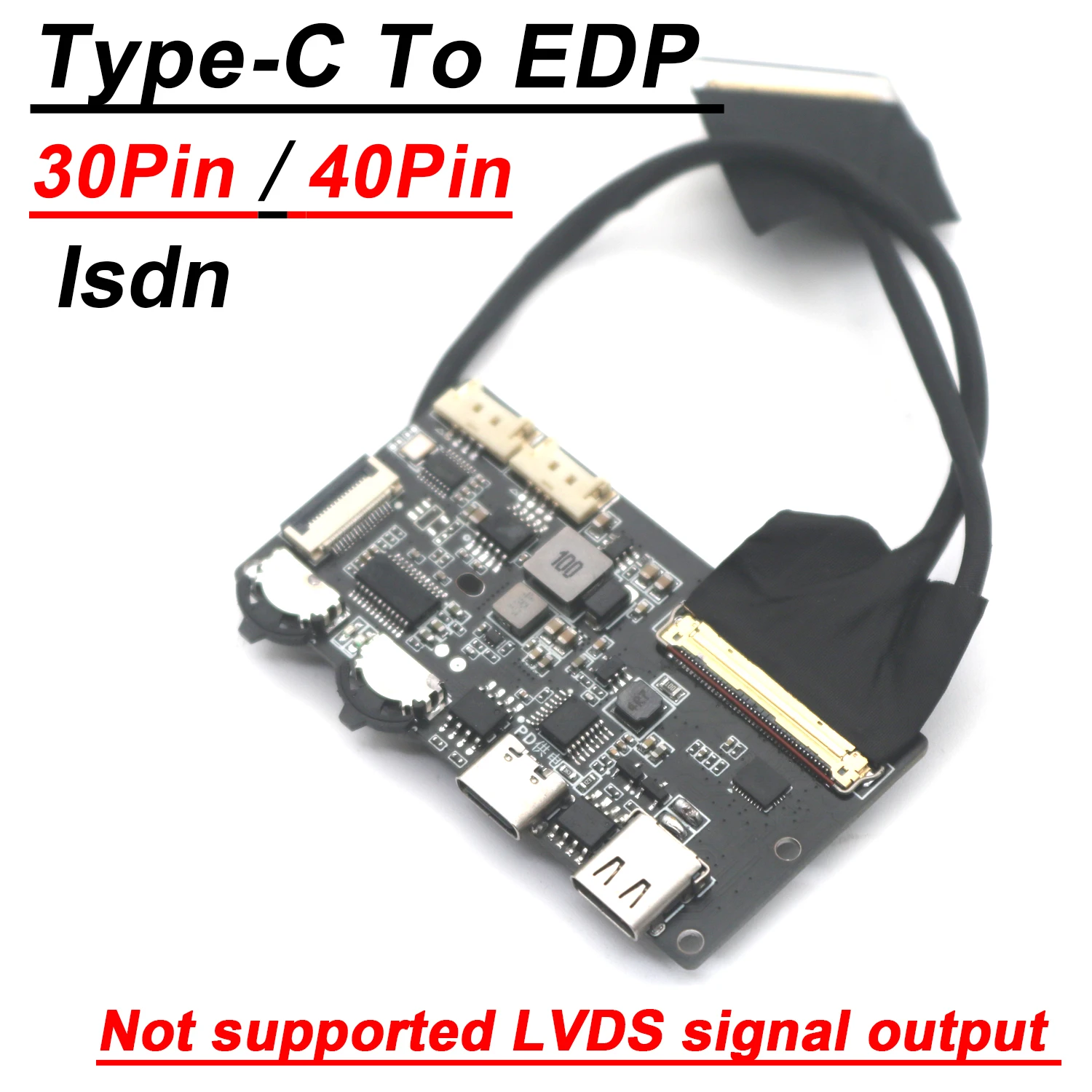 Isdn USB Type-c To EDP Driver Board 2K 4k 60hz 30PIN 40PIN LED LCD Projector Screen Display Laptop Notebook Phone Coaxial Cable