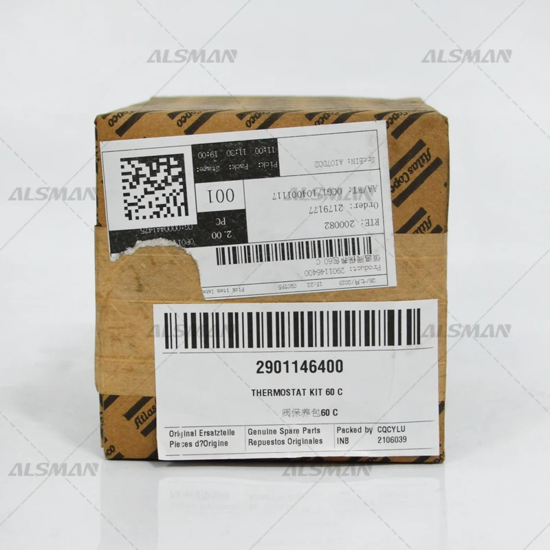 Carretel de vendedor de ouro 2901146400 válvula termostática atlas copco peças do compressor de ar kit de válvula termostato