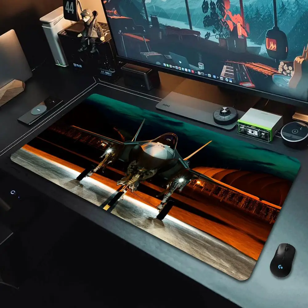 

XXL Large Gaming Mouse Pad, Aircraft Fighter-style Themed Mouse Pad, Laptop Rubber Desk Mat, Gaming Accessories, Stitched Edges