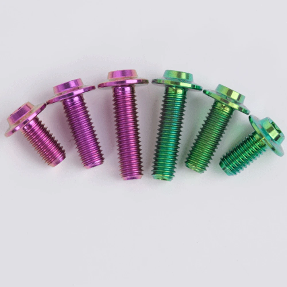 Multiple Color M5 p0.8mm x 8/10/12/14/16/18/20-50mm GR5  Titanium Alloy Screw Bolt  T25 Torx Cap Head For Motocycle