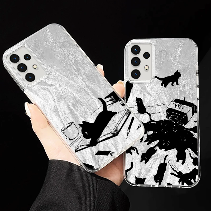 

Table Cate Cartoon Cute For Samsung A73 A72 A71 A55 A54 A53 A52 A51 A35 A34 A32 A13 A12 A05 A04 5G Feather Yarn Cover