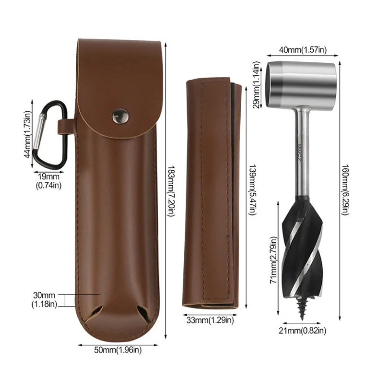 Outdoor survival drill bit, woodworking hand drill, camping support drill, drilling wood drilling tool set