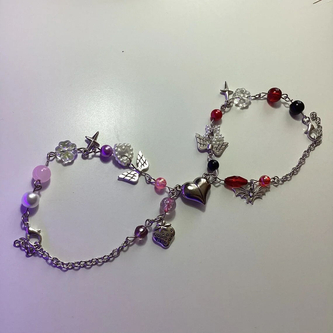 Princess Bubblegum and Marceline matching bracelets, couple bracelets, couple gifts,gift for her,gift for him, magnetic bracelet