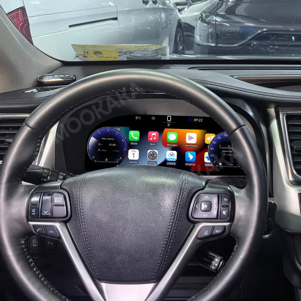 Car Digital Cluster Carplay For Toyota Highlander 2015-2021 LCD Instrument Panel Dashboard Meter Virtual Cockpit Android Auto