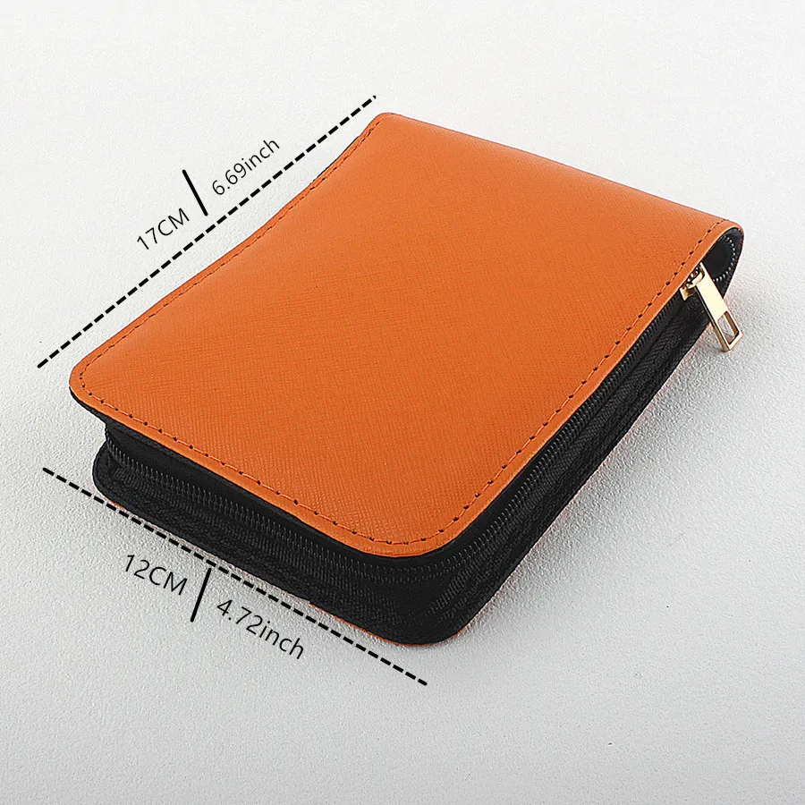 12 Fountain Pen Case Pencil Cases Pouch Bag PU Leather Zipper Protection Bag Dustproof Office School Stationery