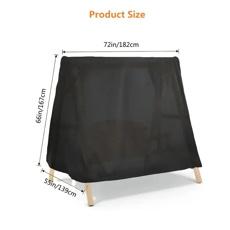في الهواء الطلق ألف الإطار غطاء كرسي متأرجح الستائر غطاء مقعد أكسفورد مقاوم للماء المضادة للأشعة فوق البنفسجية حامي لحديقة ساحة الأثاث القماش هود