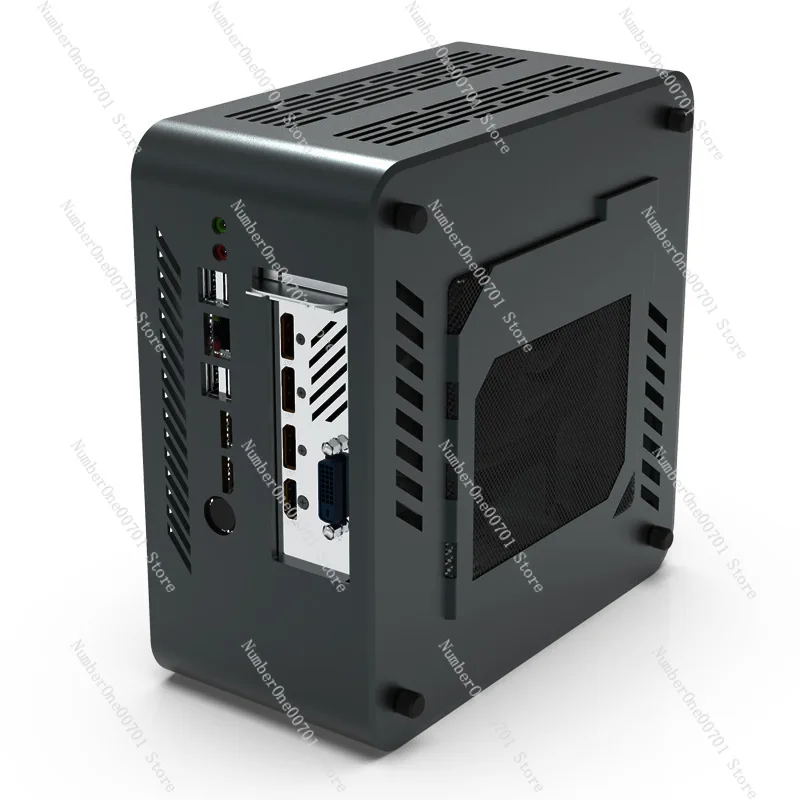 Микротонкий шасси itx из алюминиевого сплава, боковая вилка, один дисплей, мини-барбекю, компьютер, HTPC, игра для домашнего офиса Микротонкий шасси itx из алюминиевого сплава, боковая вилка, один дисплей, мини-барбекю, компьютер, HTPC, игра для домашнего офиса