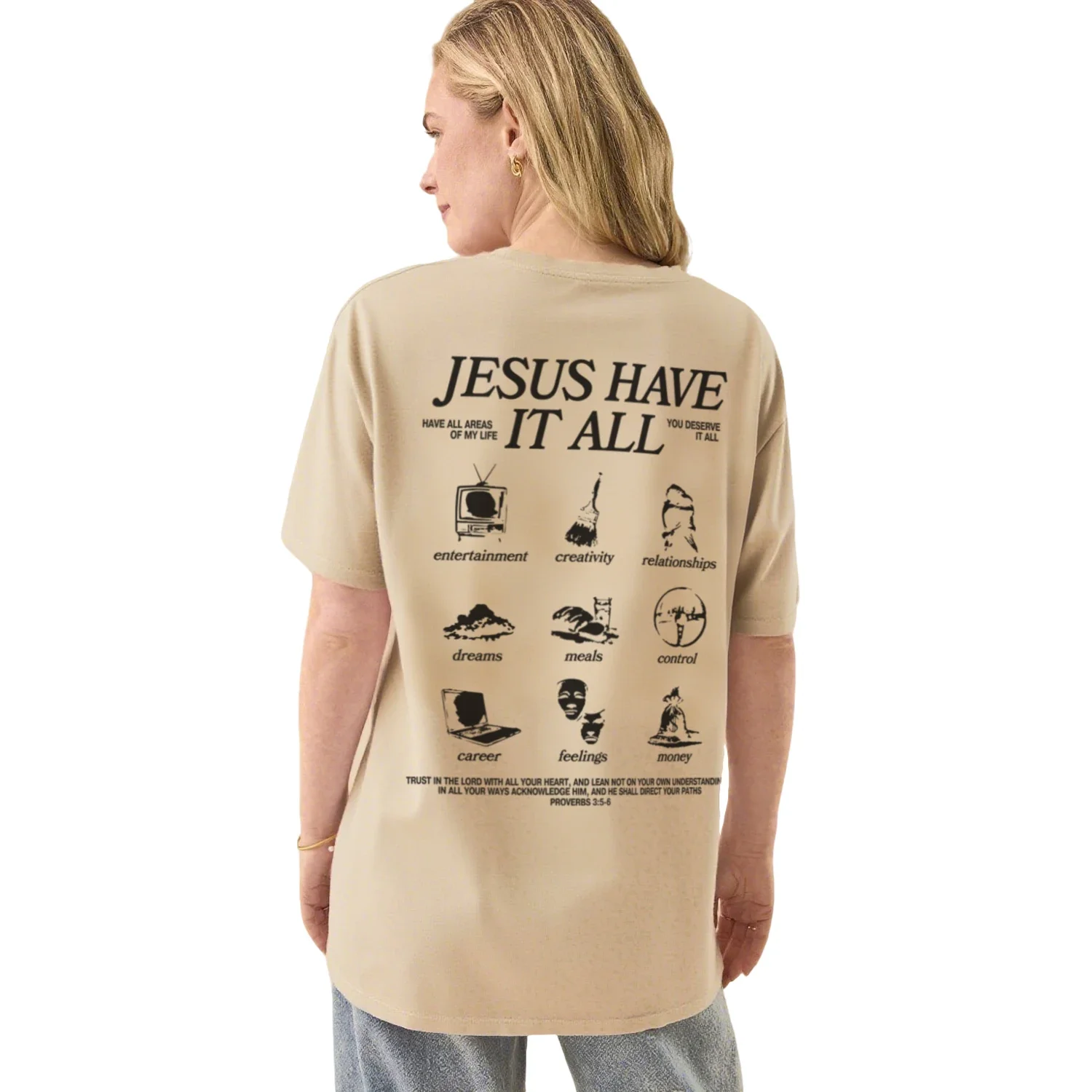 

Религиозная уличная одежда в стиле ретро, футболки с графическим рисунком «Иисус есть это все крутые церковные футболки для женщин, унисекс, христианский товар, подарок