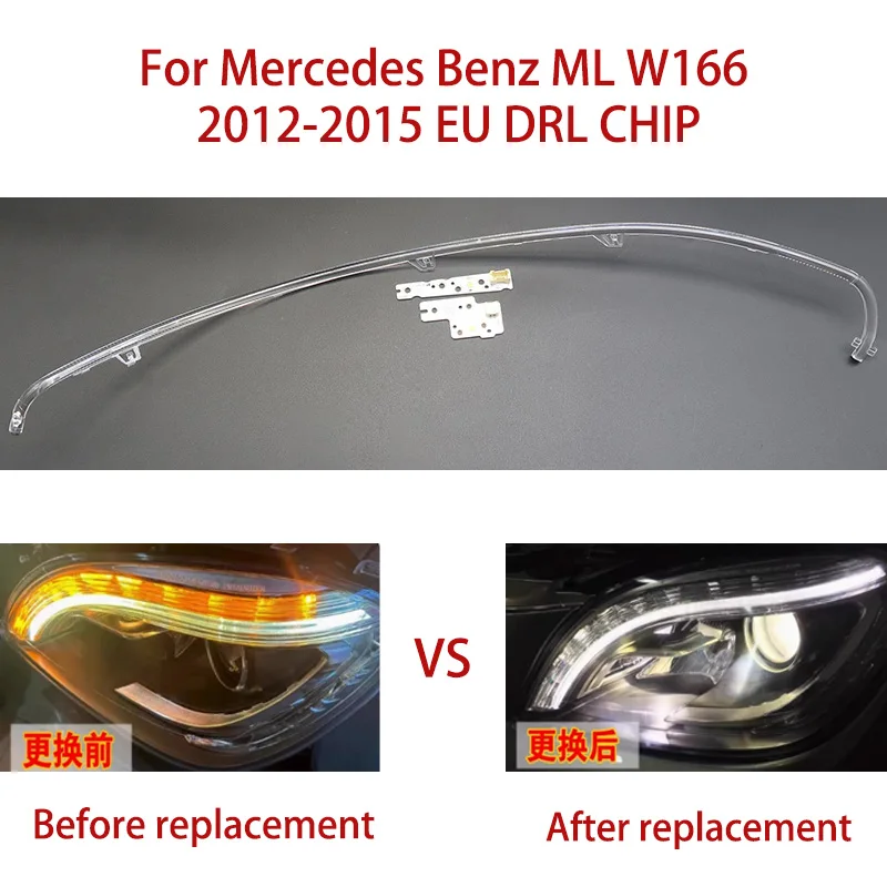 

Модуль источника света для автомобильных фар Mercedes-Benz DRL CHIP White Light Angel Eye Conduit Strip ML W166 12-2015 Балласт ЕС