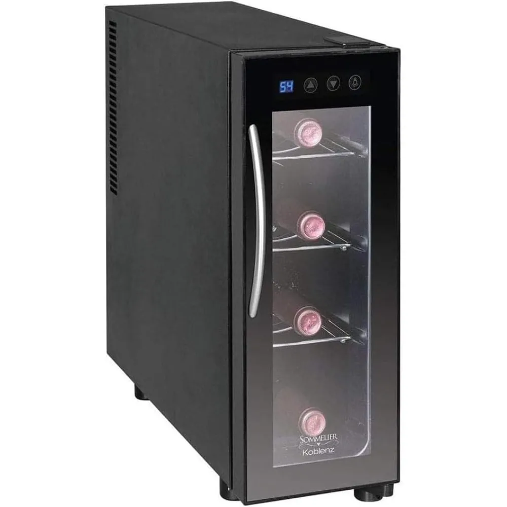 Single Zone Fridge and Chiller Thermoelectric Cooler with Digital Display and Touch Controls, 750 ml Wine Bottles,Black