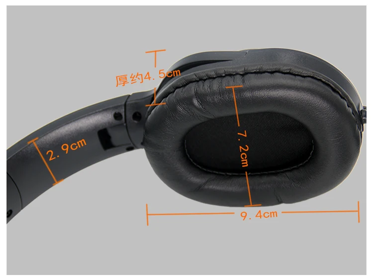 XIERDE faltbares einseitiges Mikrofon-Headset, Walkie-Talkie-Headset und Baofeng 2-poliges Zweiwegradio UV-5R 888S WOUSUN TYT – Detail 3